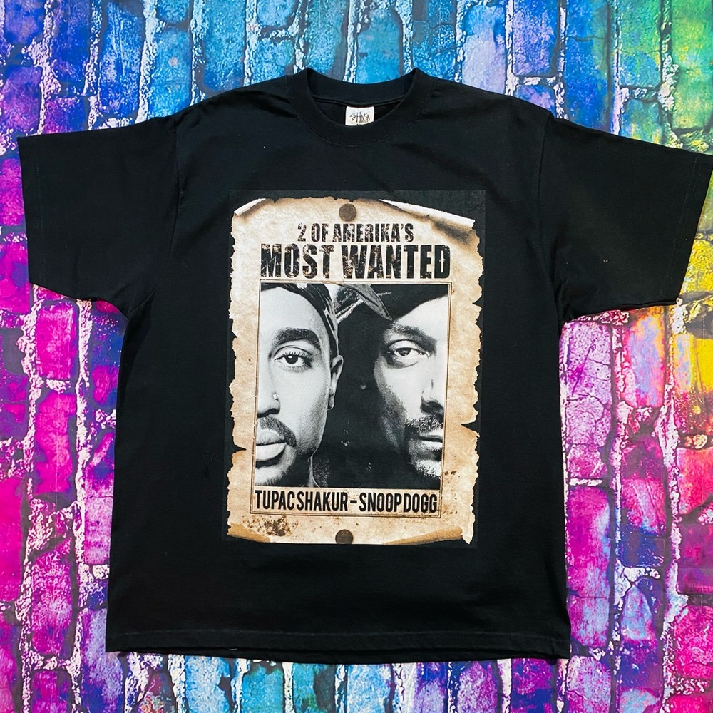 Tupac & Snoop Two Of Amerikaz Most Wanted Rap Tee Siz… - Gem
